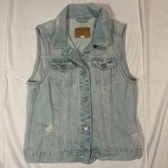 Hollister Denim Vest Small - Picture 1 of 4
